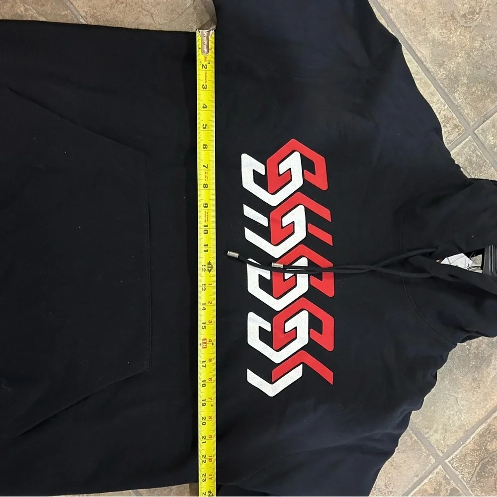 Men's Gucci mirrored print jersey, cotton hoodie size large made in Italy